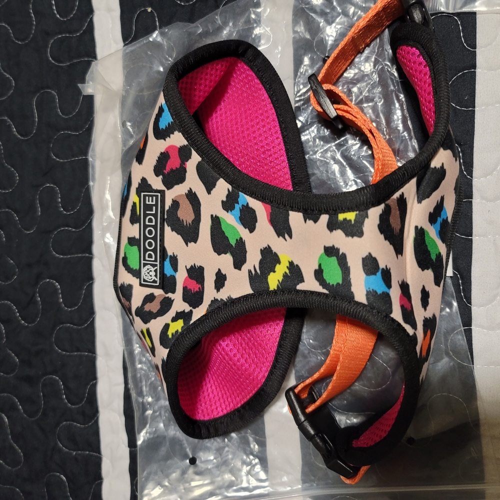 Doodle Leopard Print Dog Harness